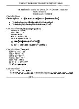 Đề khảo sát chất lượng lần 1 năm học 2016 - 2017 môn Toán 6